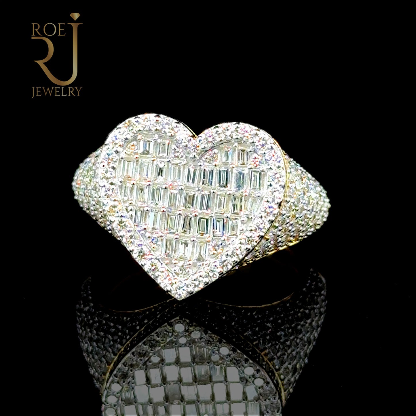 2.48ct Diamond Heart Ring 10K Yellow Gold