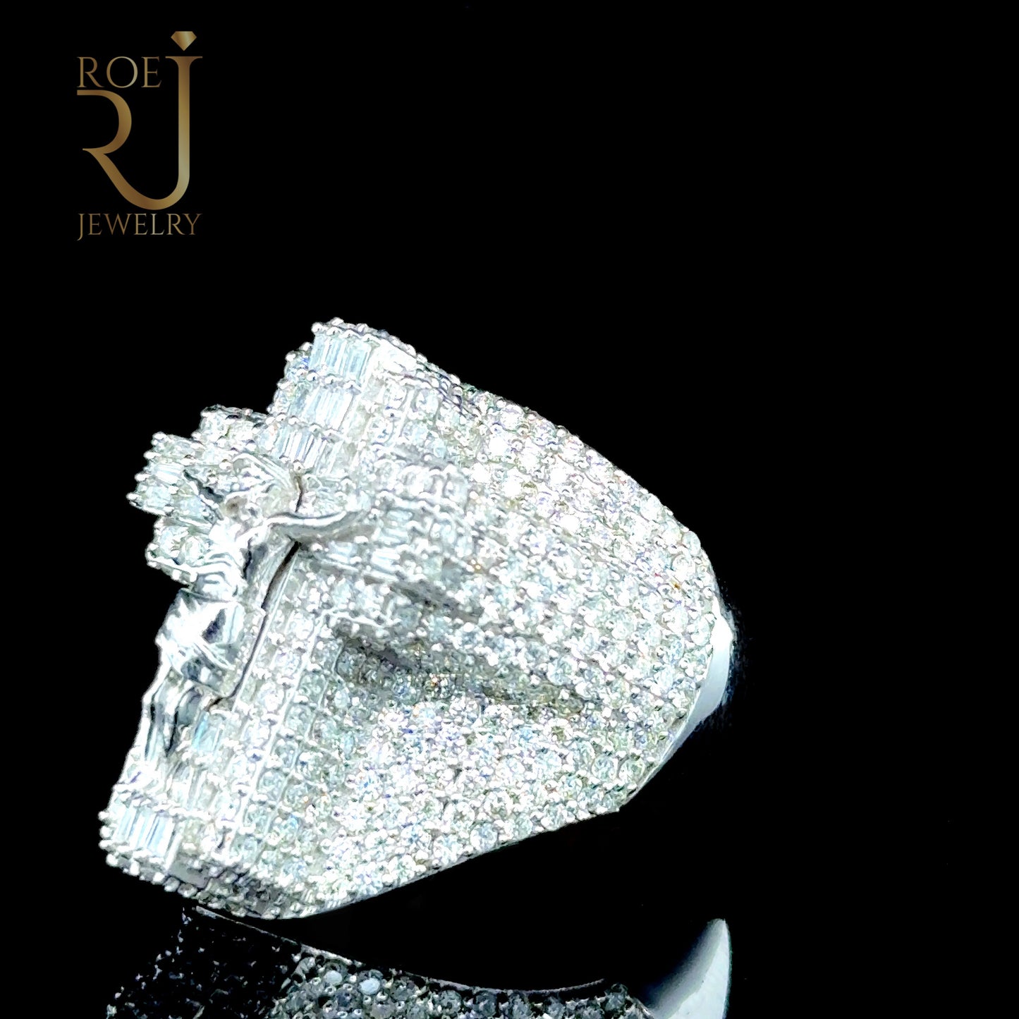 Devotion Diamonds 3.55ct Crucifix Ring 10K White Gold