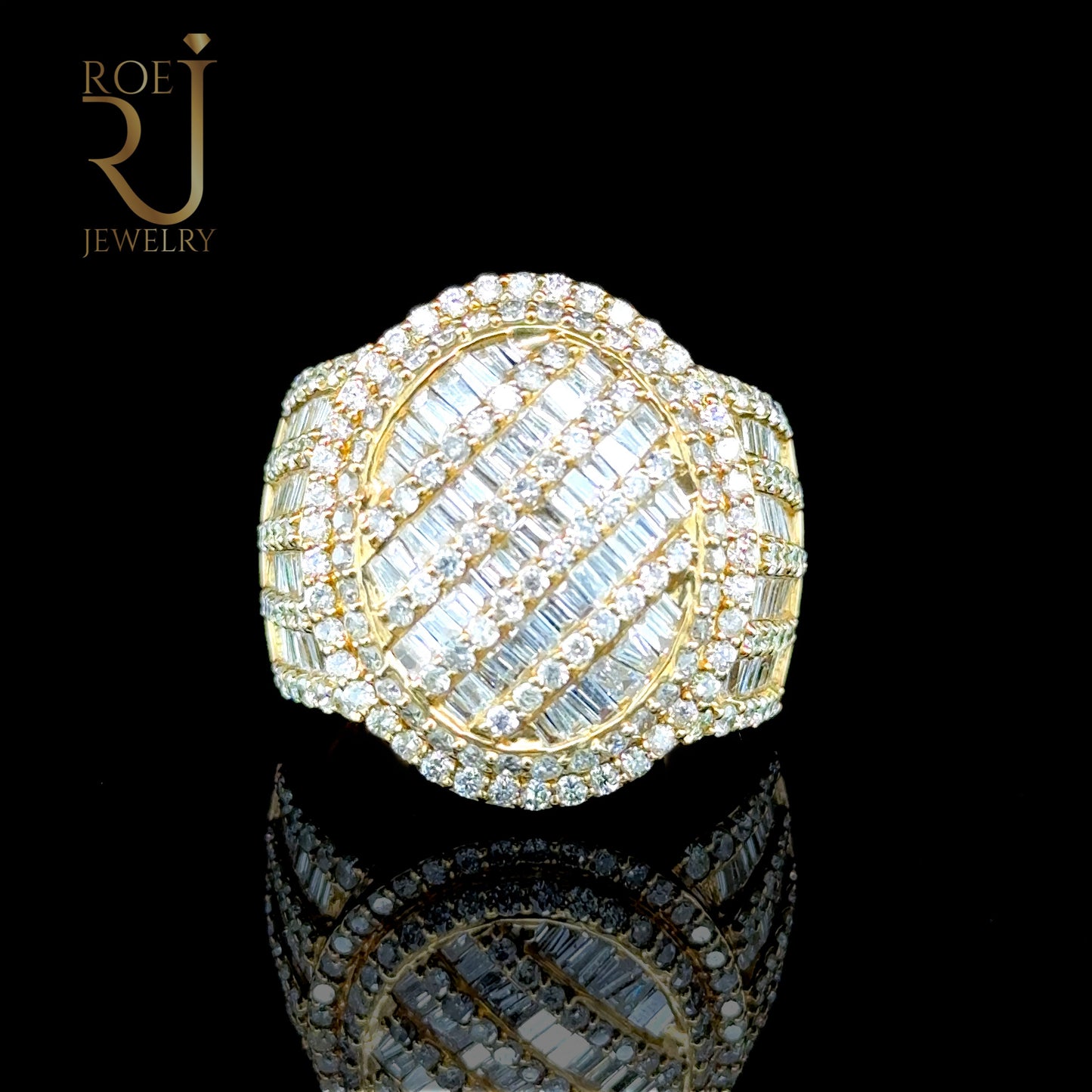 Massive 3.85ct Diamond Ring 10K Yellow Gold Size 10