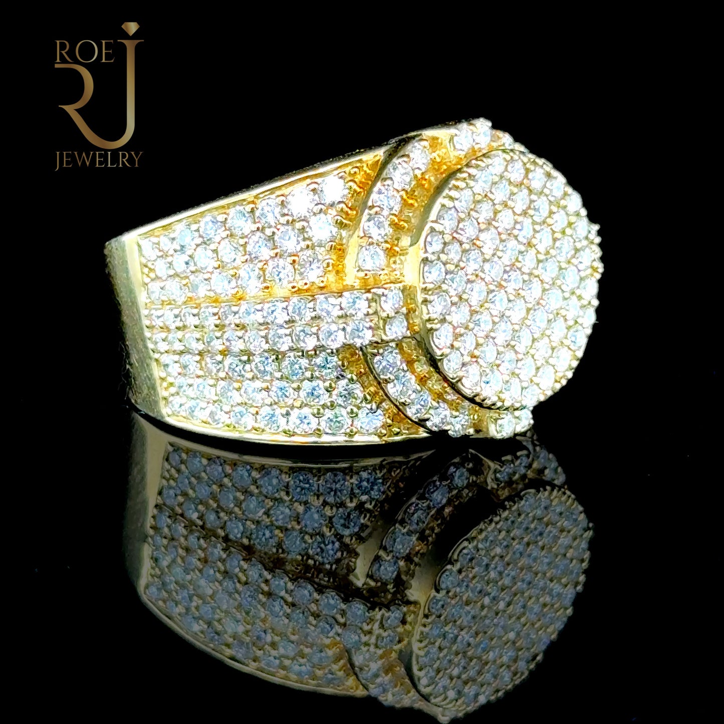 Show stopper 3.15ct Diamond Ring 10K Yellow Gold Size 10