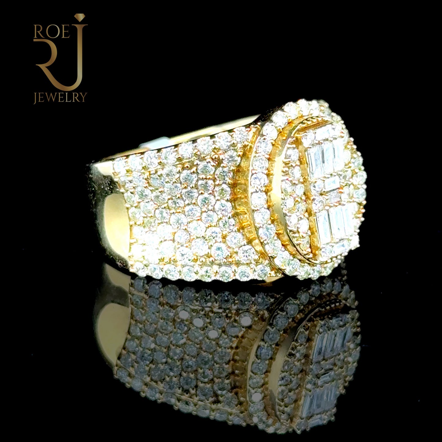 Statement 2.85ct Diamond Ring 10K Yellow Gold