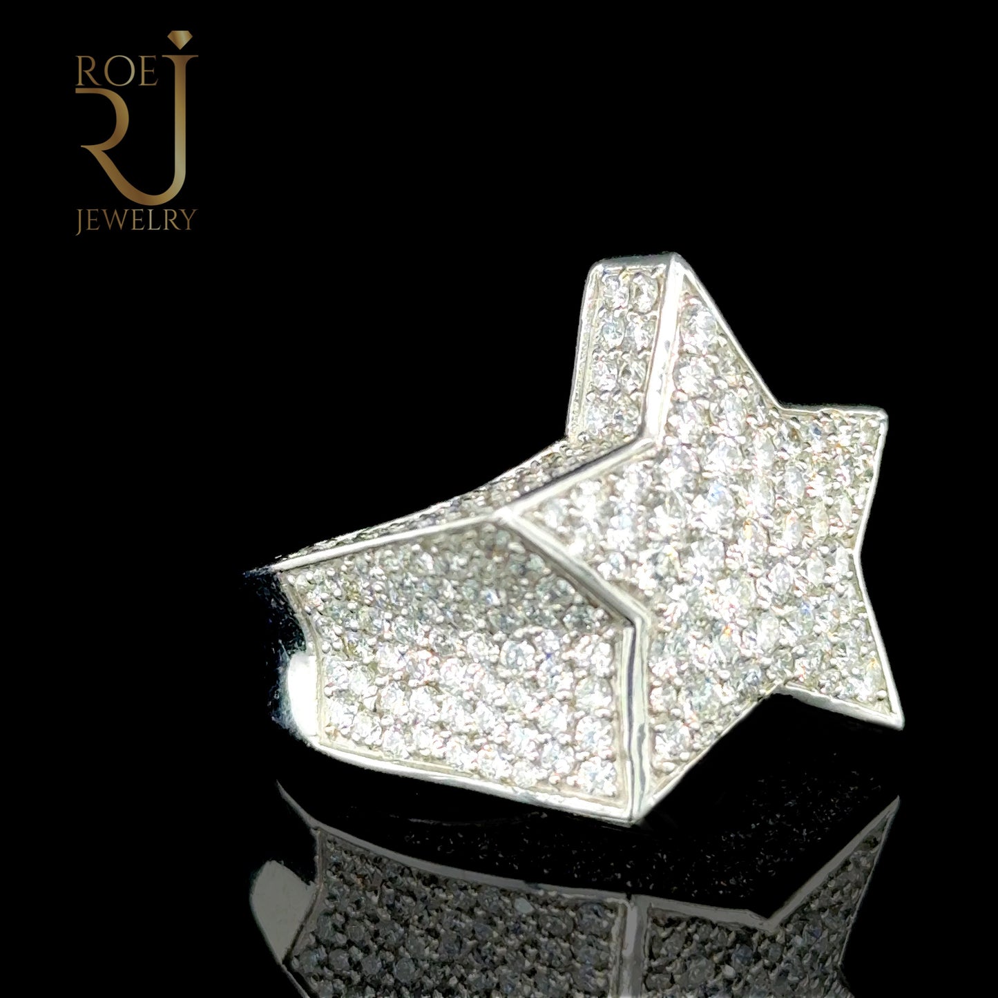 Unique Design 5.46ct Diamond Star Ring