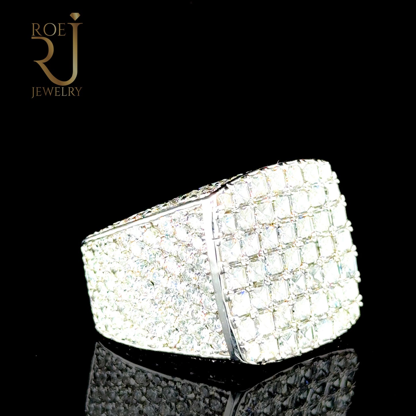 Vintage Inspired Asscher Diamond Ring 10.61ct 14K Gold