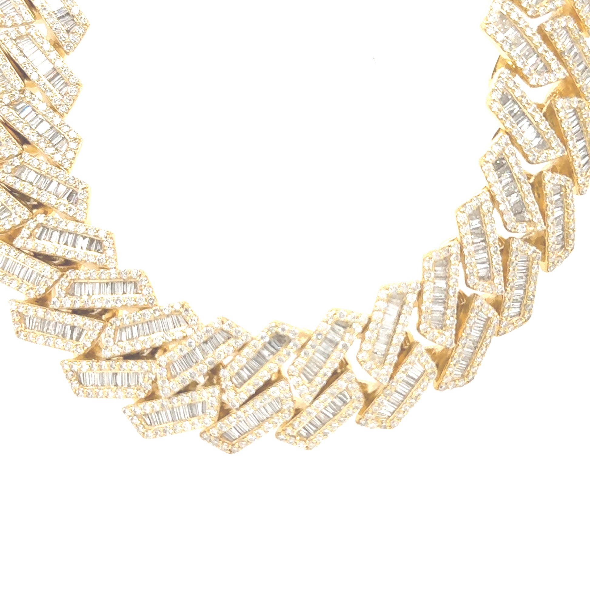 10K Yellow Gold Diamond Miami Cuban Chain (18mm, 22-inch)