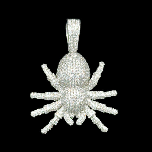 14K white gold spider pendant with 2.11 carats of diamonds