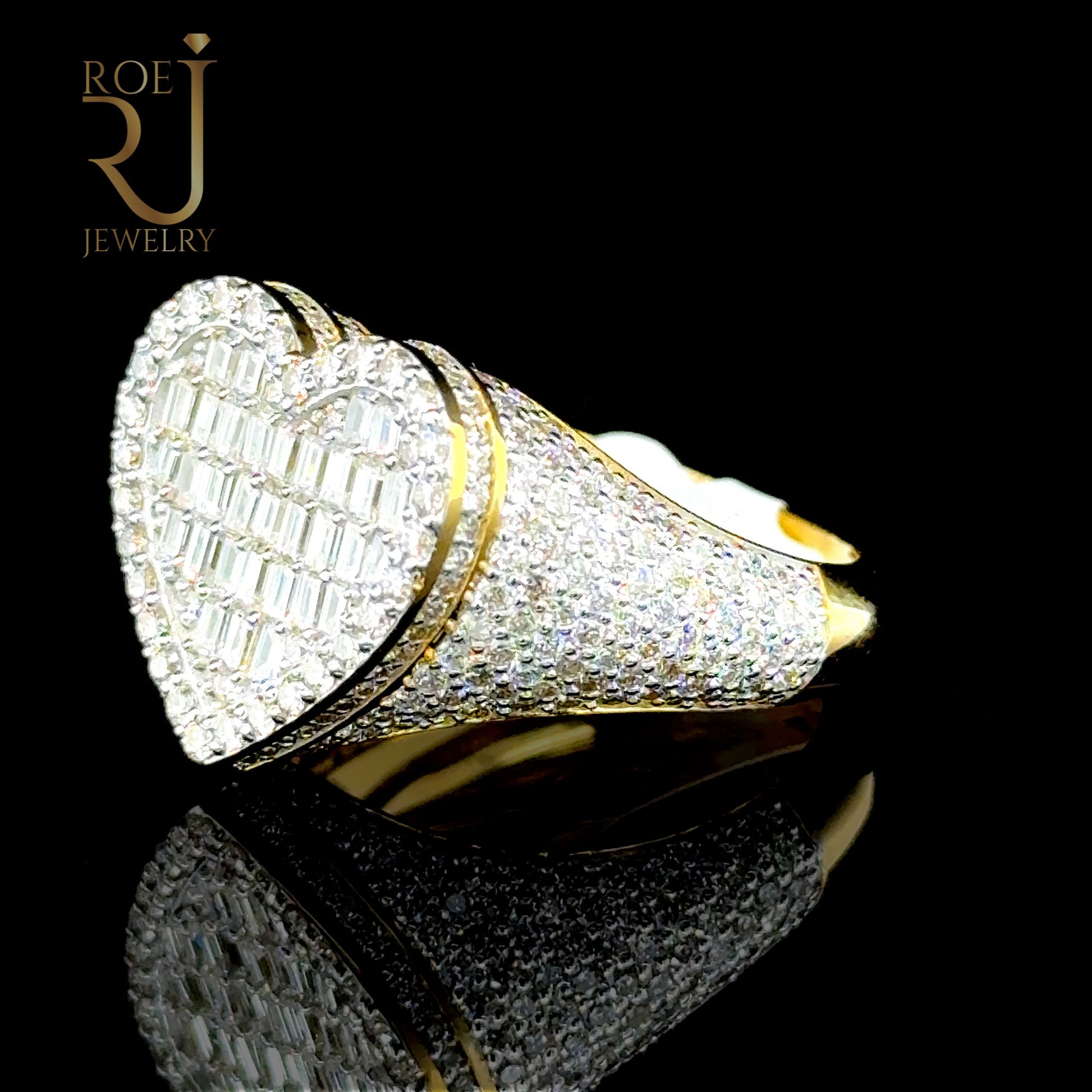 Heart-Shaped Diamond Ring 2.48ct 10K Yellow Gold