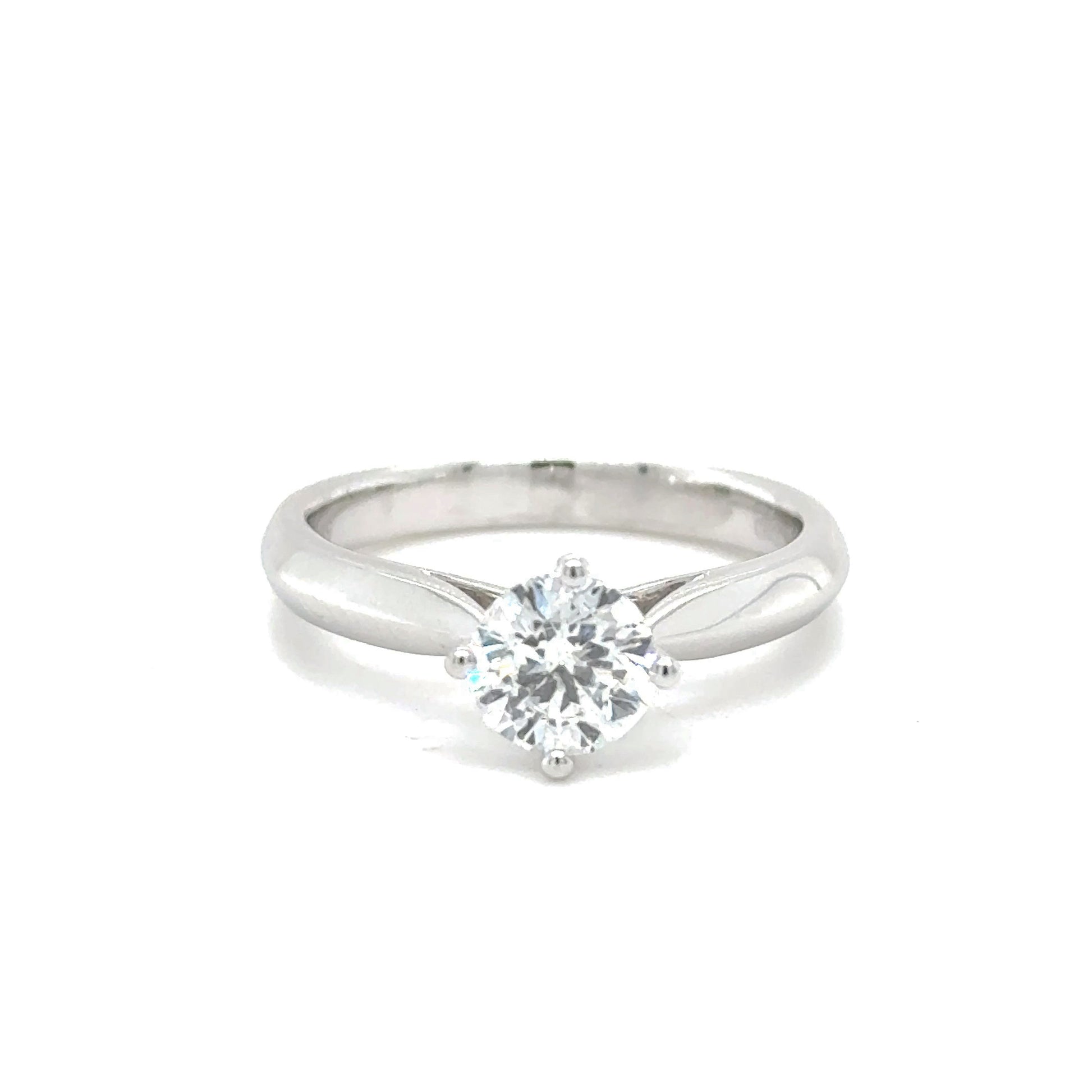 Simple Elegance - 0.50ct Round Diamond Solitaire in 14K White Gold