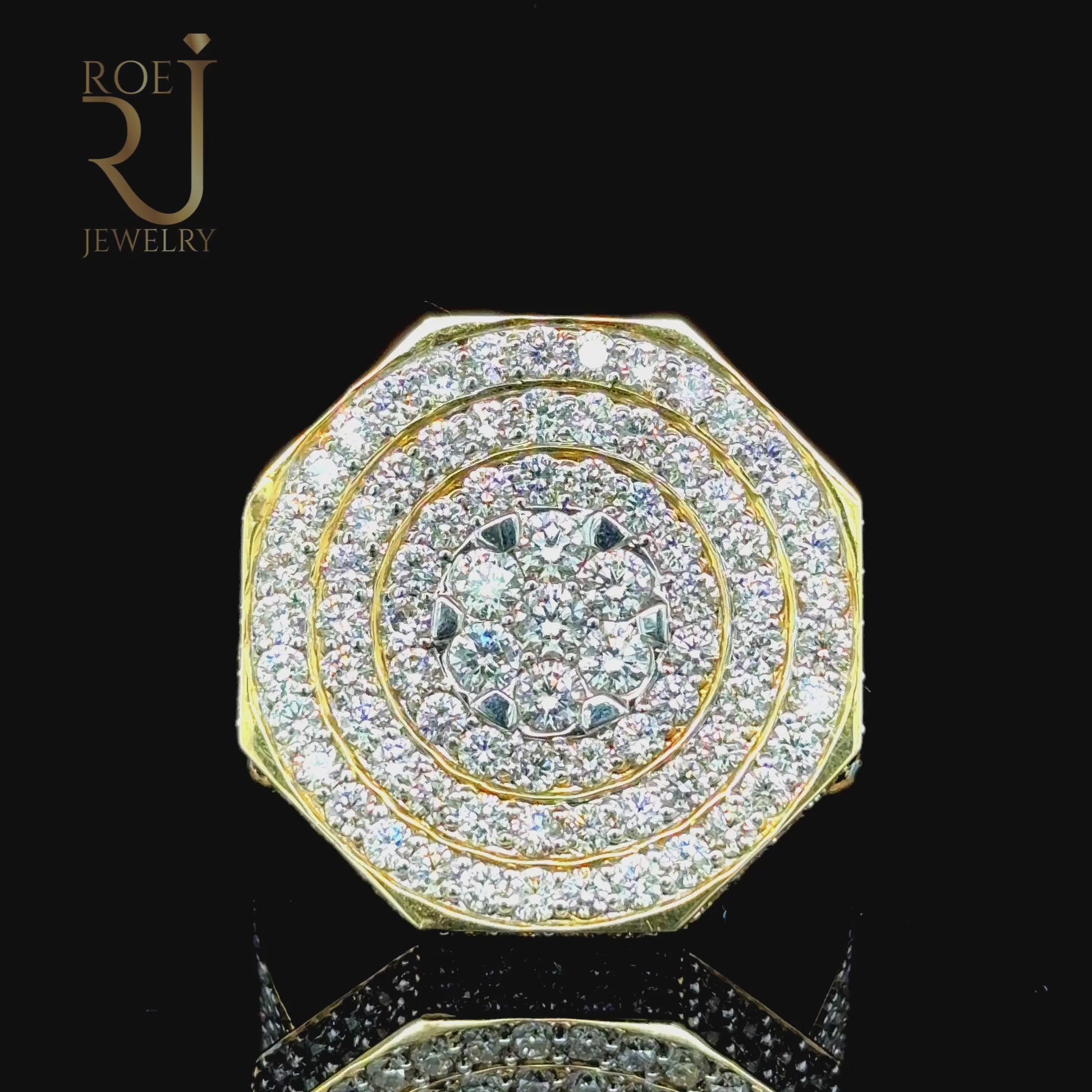 All around Yellow Gold Dimond Ice Jewelry | ROE Jewelry Kansas