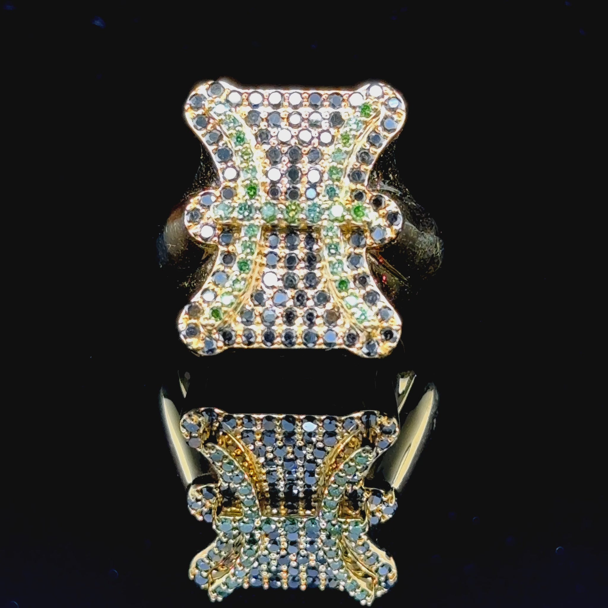 amazing yellow gold gemstone ring custom made by ROE jewelry